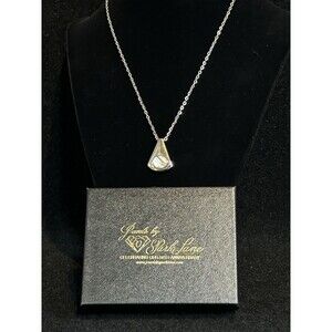 Vintage Signed Park Lane 16" Silver Tone Pendant Necklace J96